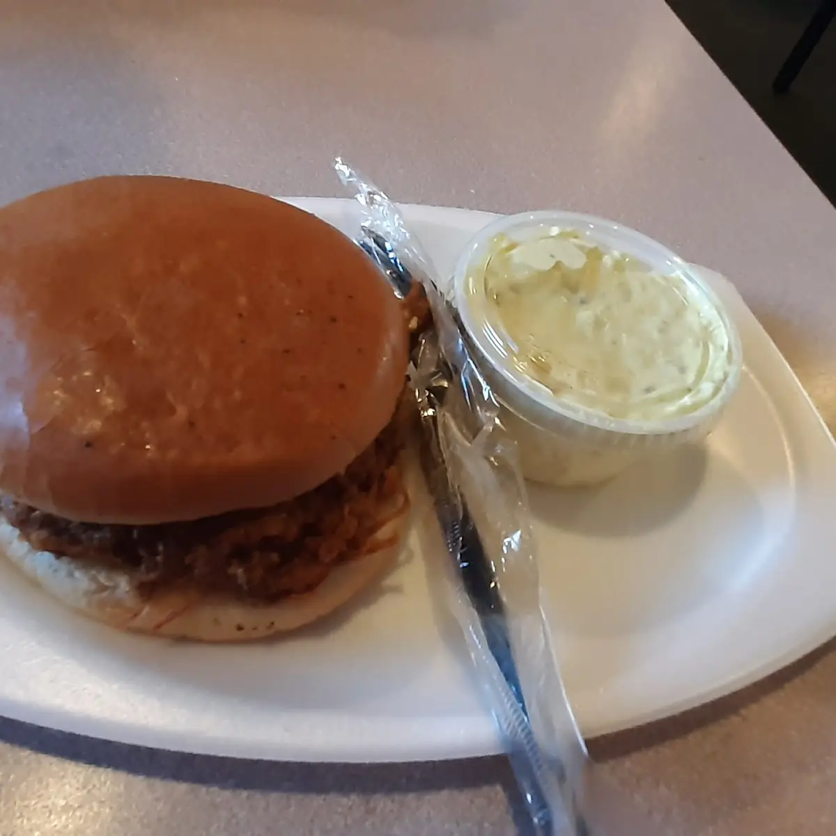 Pulled Pork Sandwich and Potato Salad