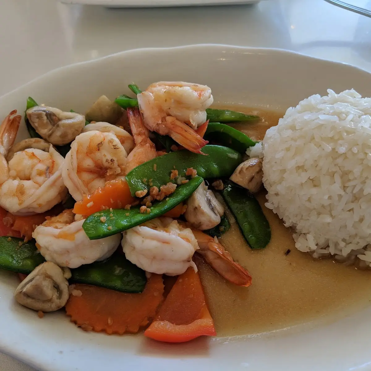 Garlic Shrimp with White Rice