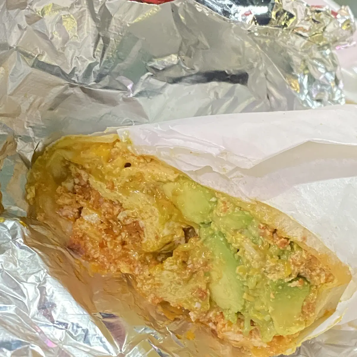Egg Cheese Chorizo Burrito