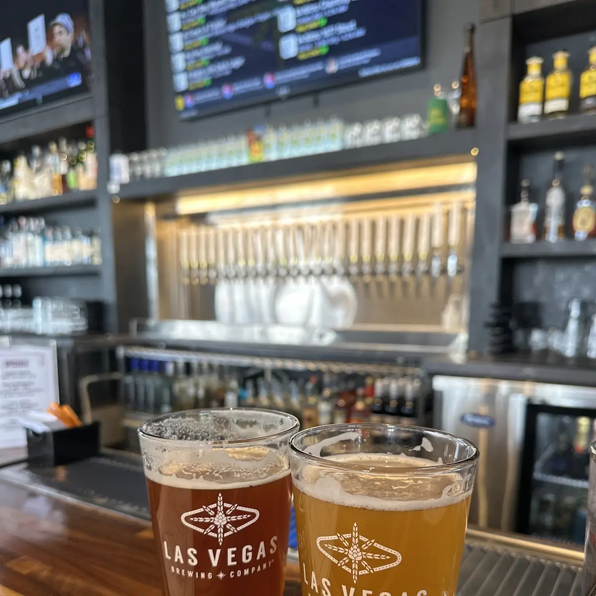 Craft Beer Flight on Wood
