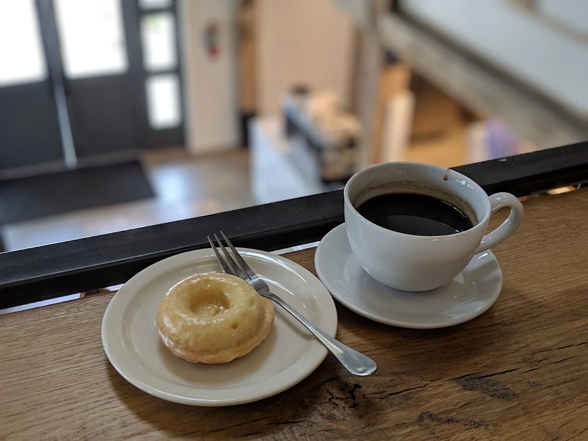 Americano Coffee & Orange Glaze Doughnut