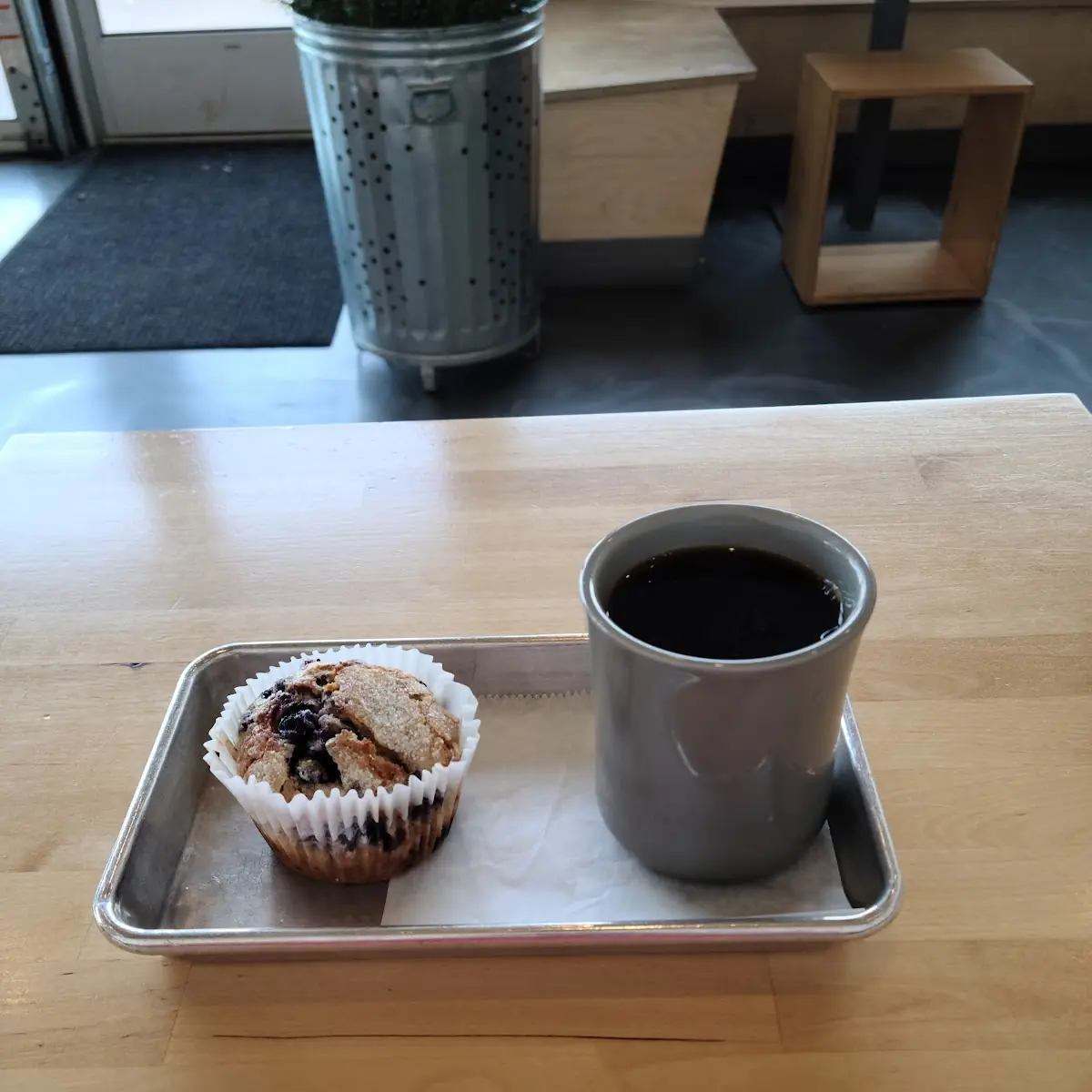 Blueberry Muffin and Coffee