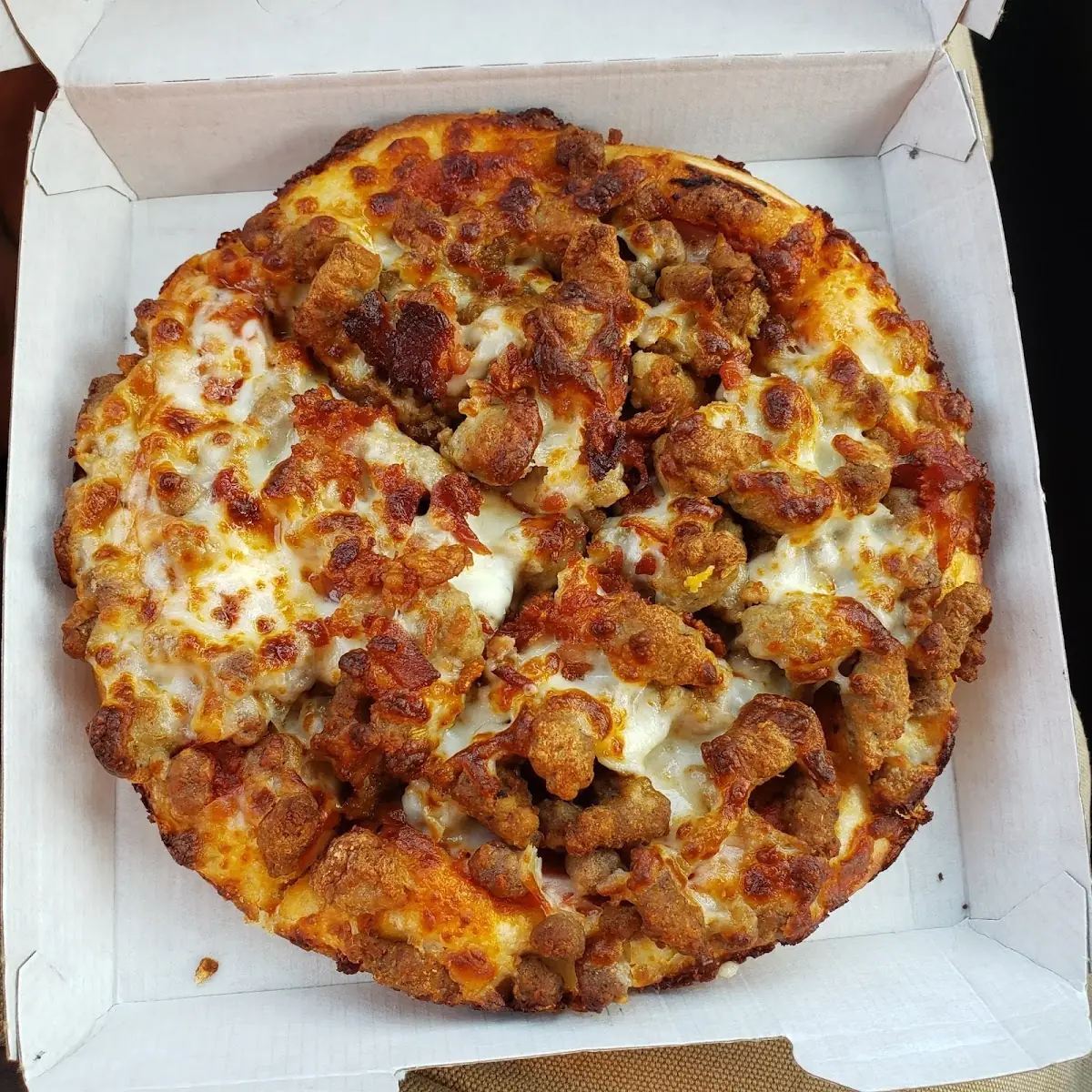 Three Meat Lovers Pizza