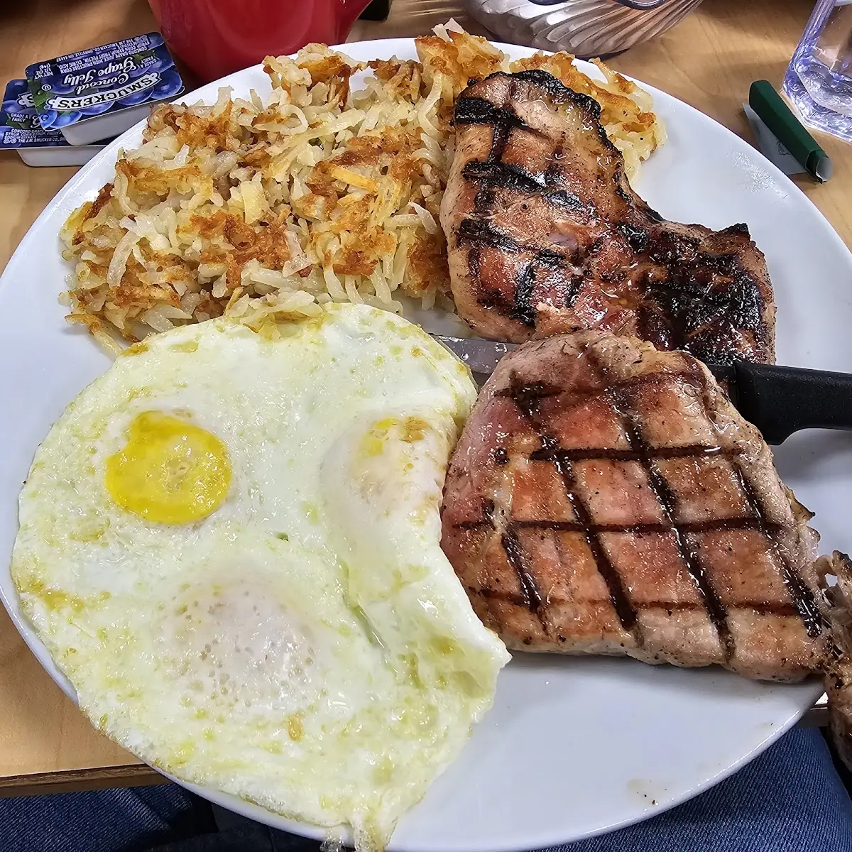Pork Chops and Eggs
