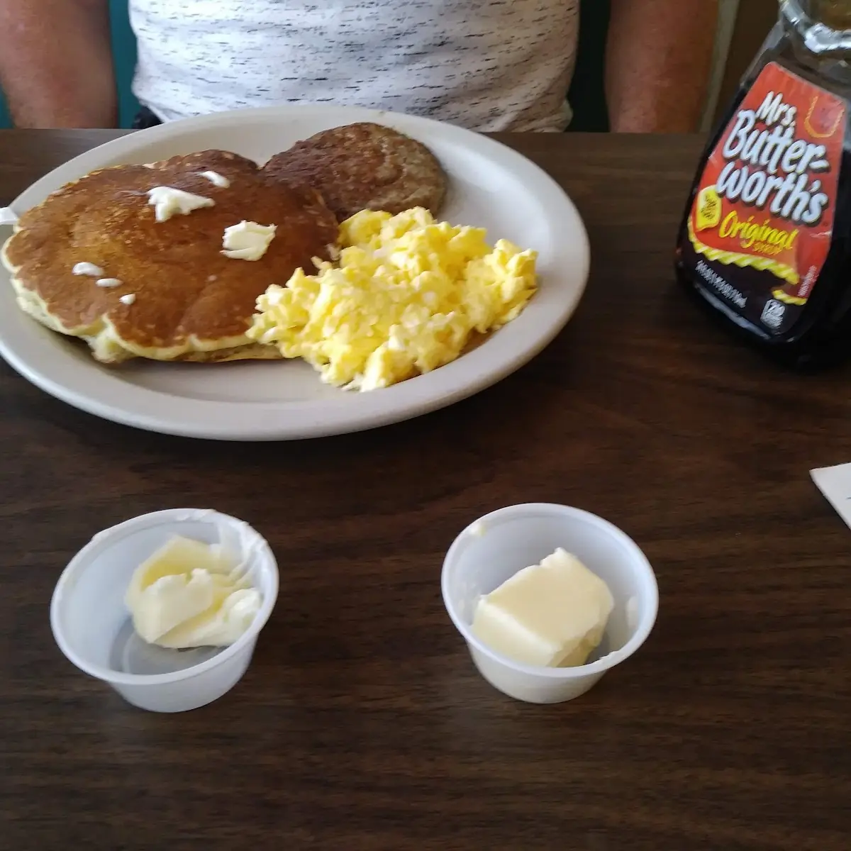 Scrambled Eggs and and Pancakes