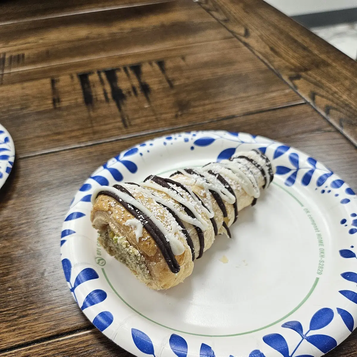 Pistachio Cream Horn