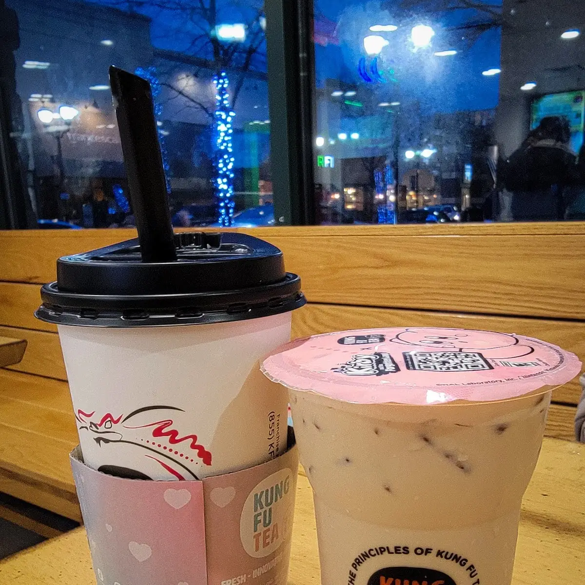 Taro Bubble Tea and Kung Fu Milk Tea