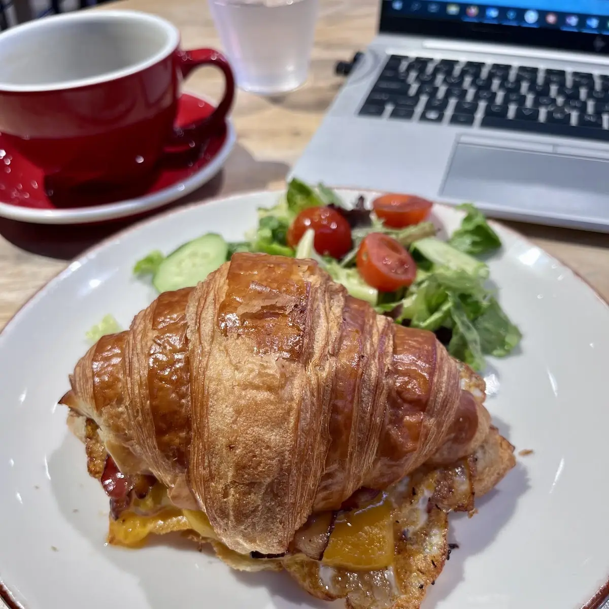 Bacon Egg and Cheese Croissant Sandwich