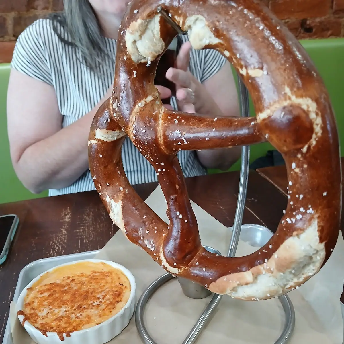 Bavarian Pretzel Appetizer with Cheese Sauce
