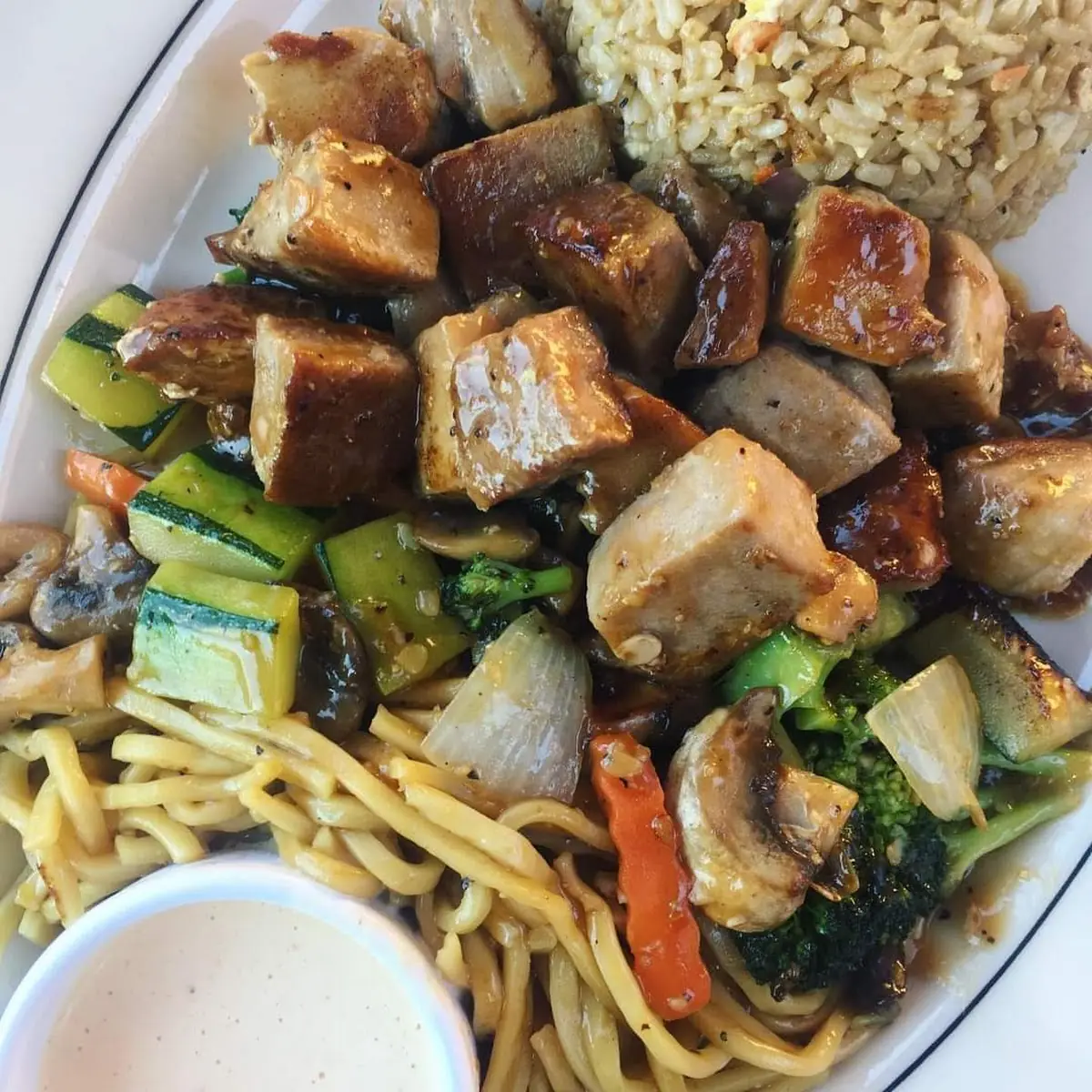Tofu & Mixed Vegetable Hibachi Bowl