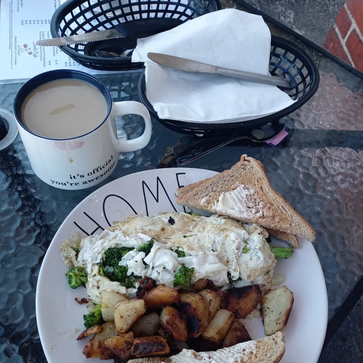 Egg White Omelet with Broccoli Asparagus