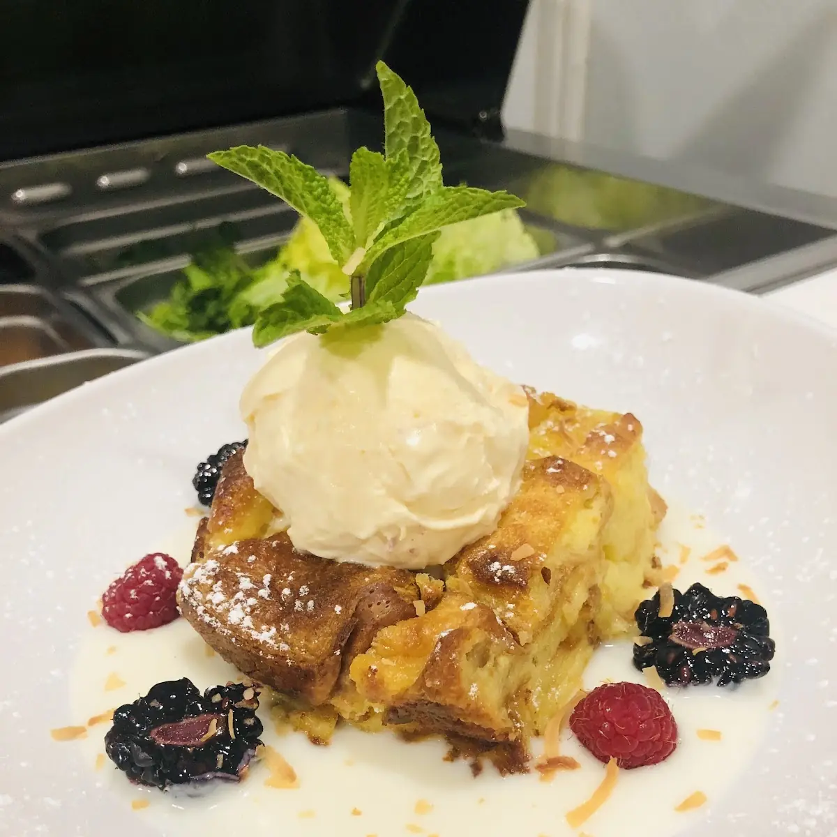 White Chocolate Bread Pudding