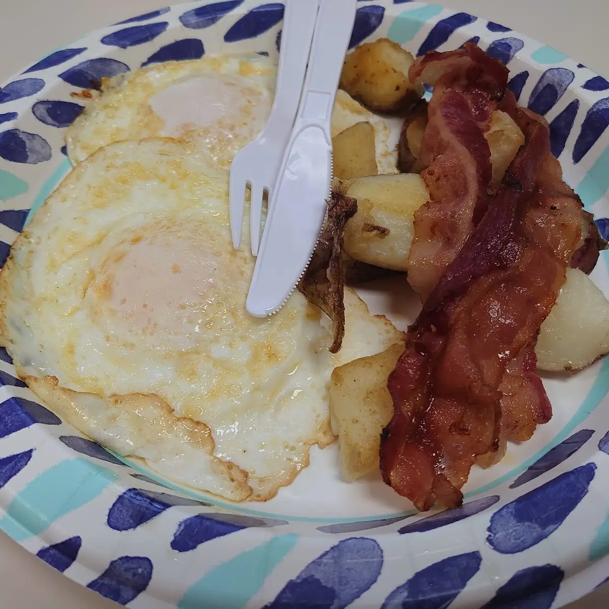Bacon Eggs over Medium Home Fries