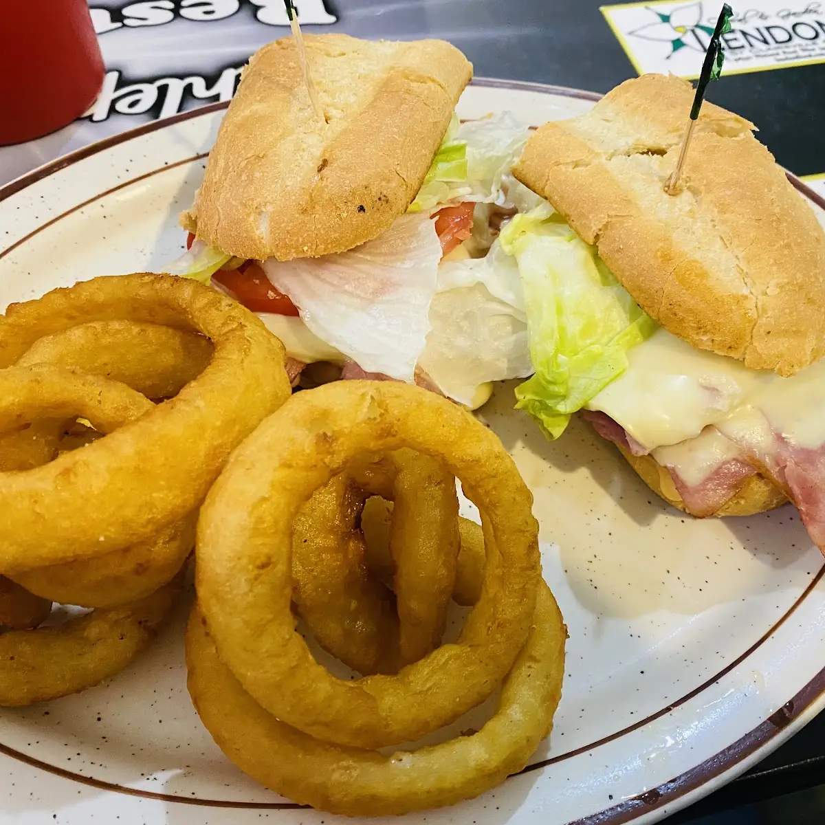 Slim Jim with Onion Rings