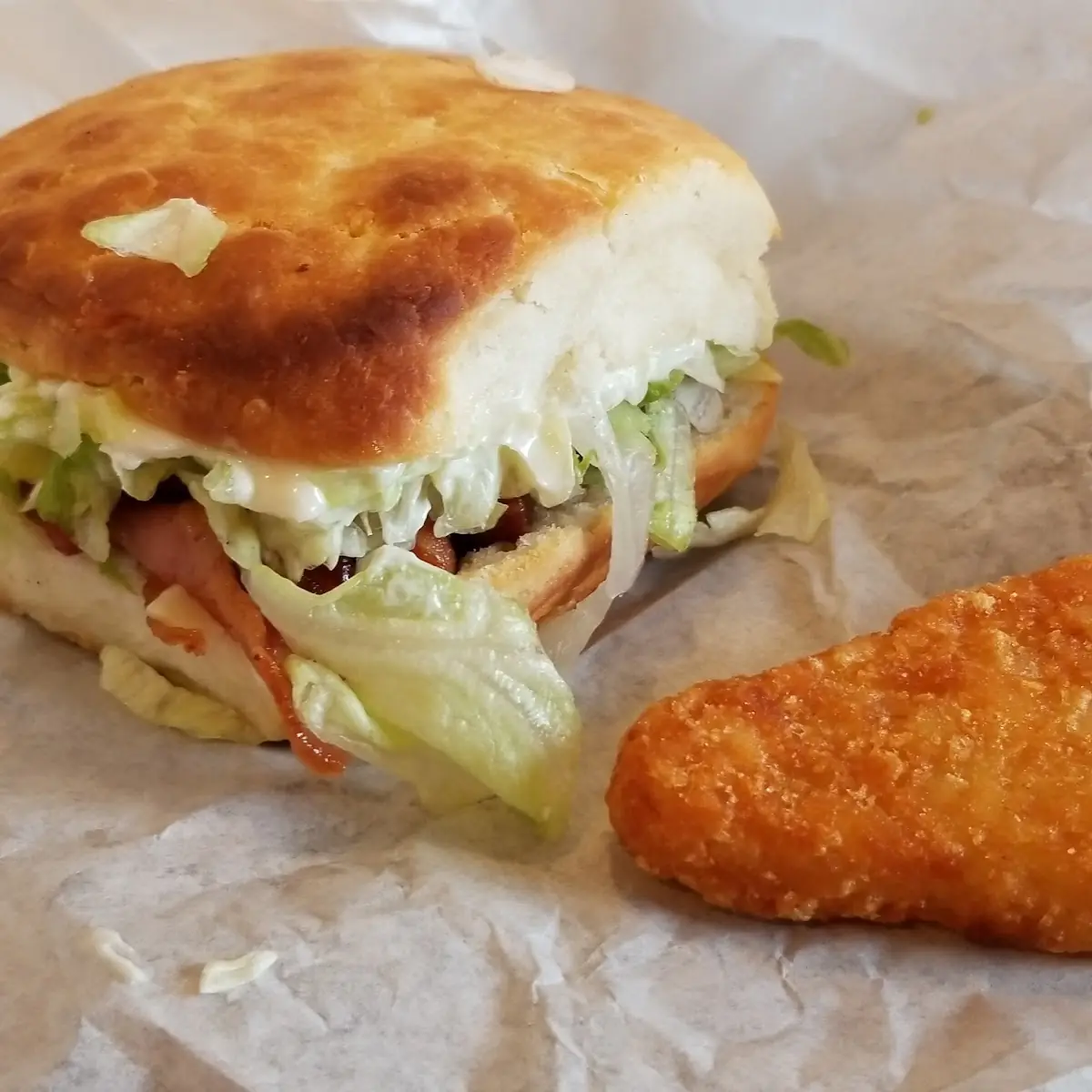 blt Biscuit and Hash Brown