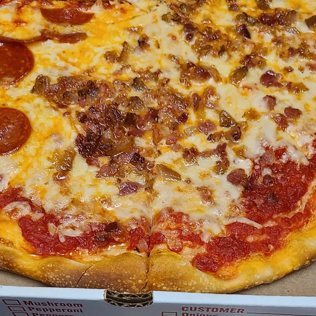 Bacon and Pepperoni Pizza