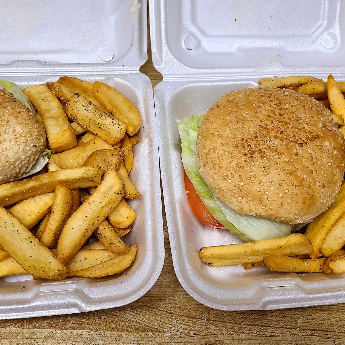 Cheese Burger and Fries