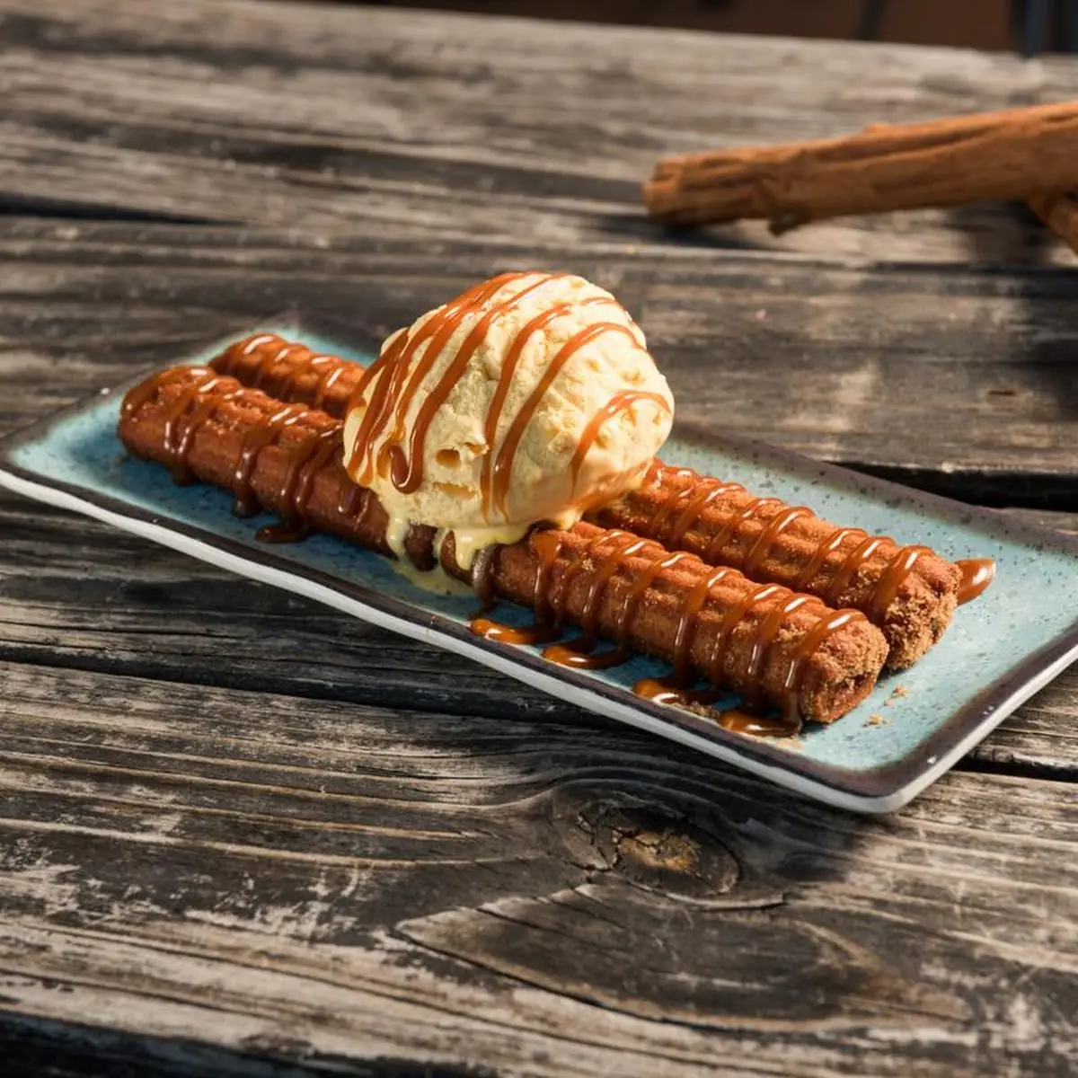 Churros with Vanilla Ice Cream