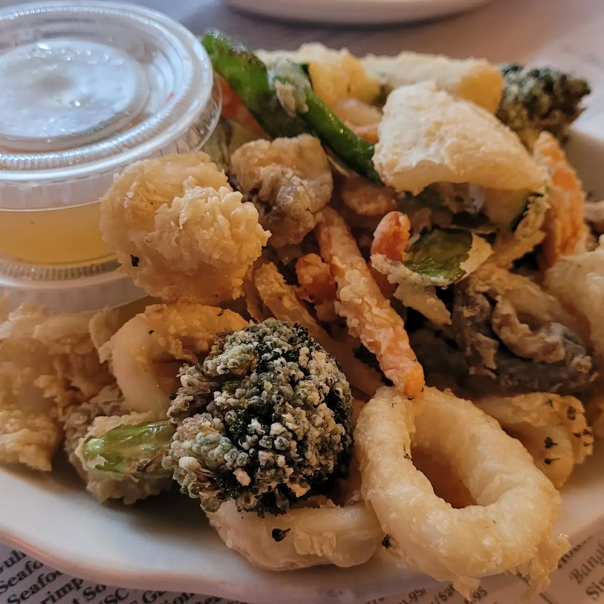 Fried Calamari with Veggies
