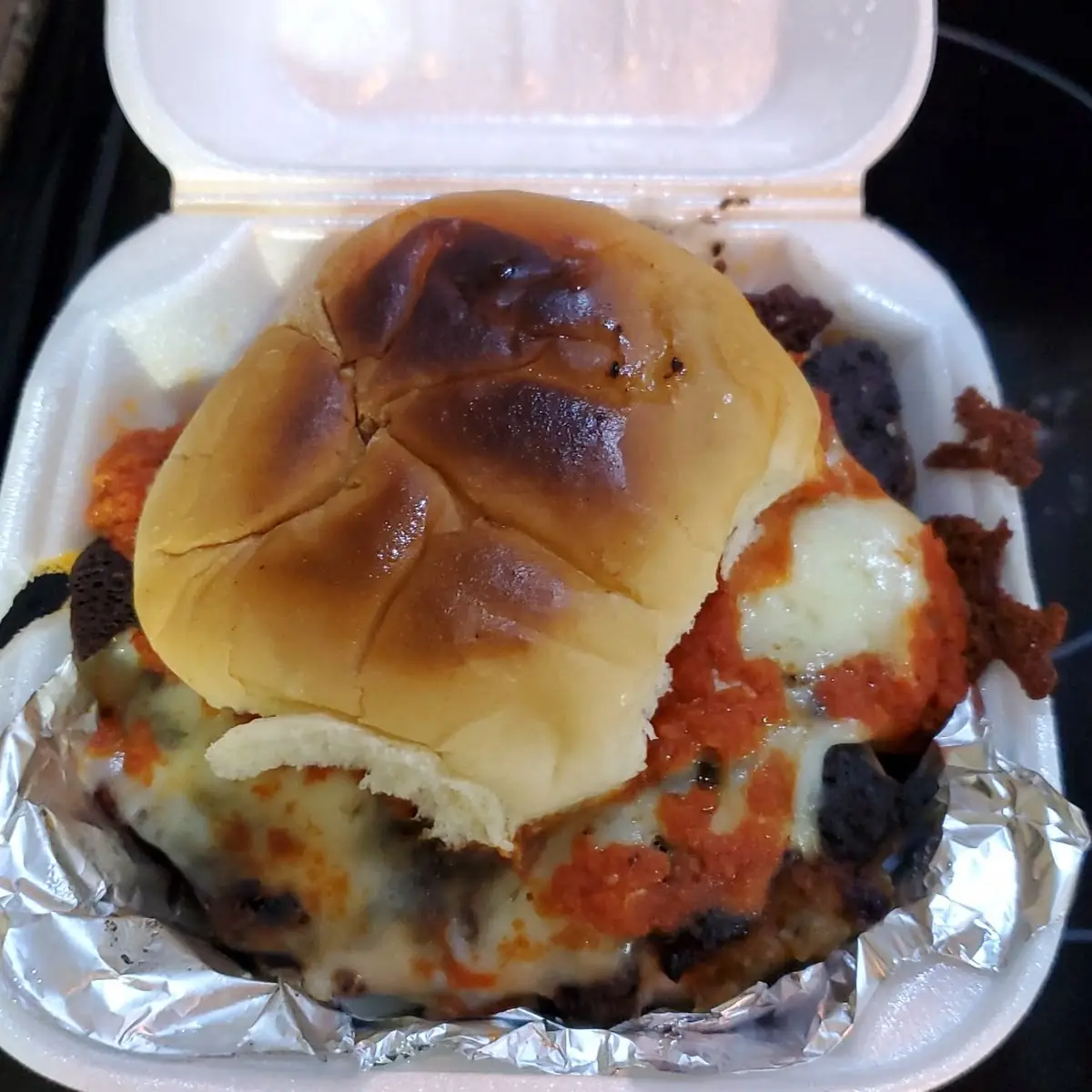 Smashed Meatball Sandwich