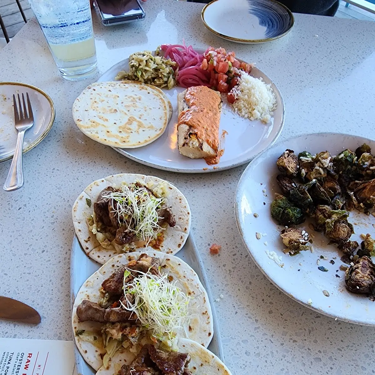 Grilled Fish Tacos Steak Tacos & Crispy Brussels
