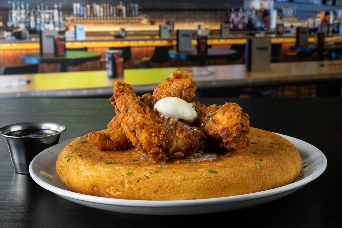 Crispy Chicken & Cornbread Pancake