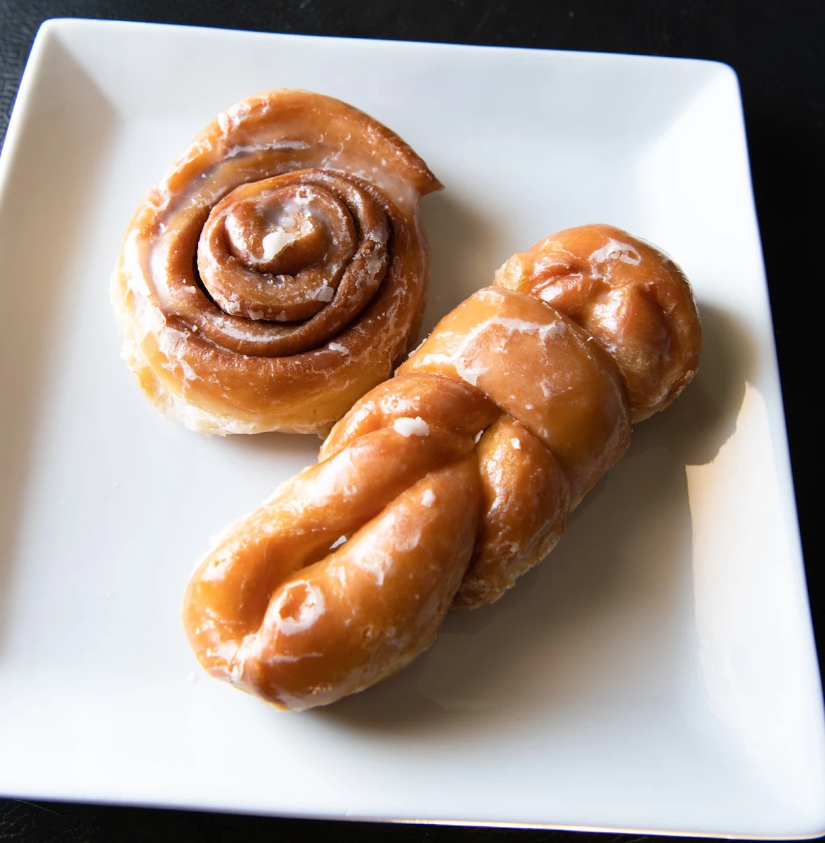 Glazed Twist and Cinnamon Roll