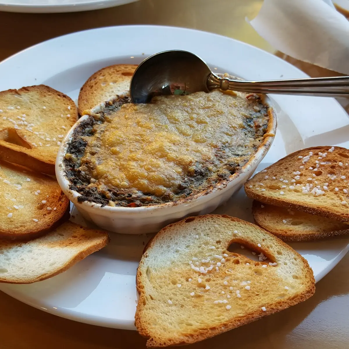 Spinach and Artichoke Dip with Toast
