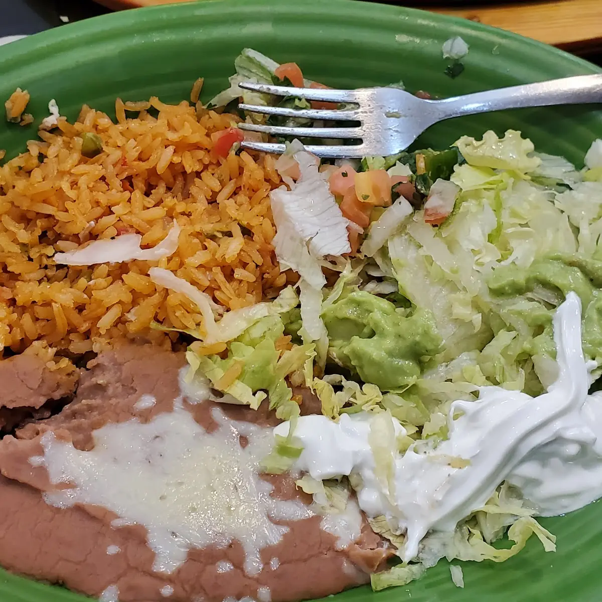 Cheese Quesadilla Bean Burrito and Rice