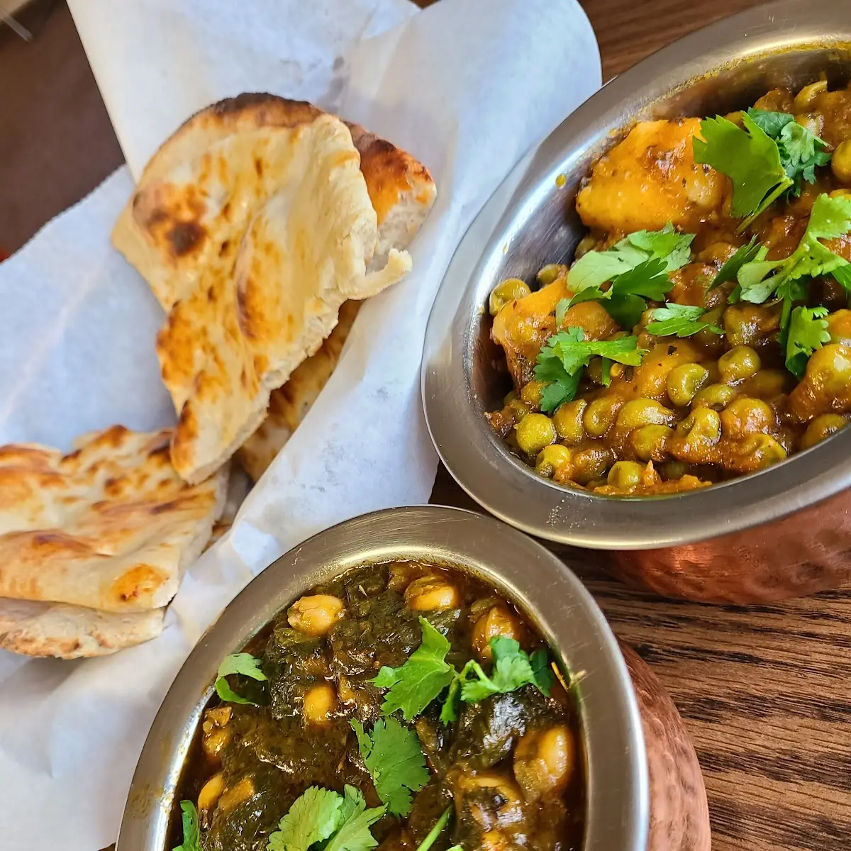 Chana Palak & Aloo Mutter
