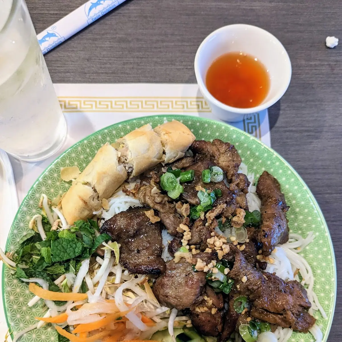 Grilled Beef Vermicelli with Vegetables