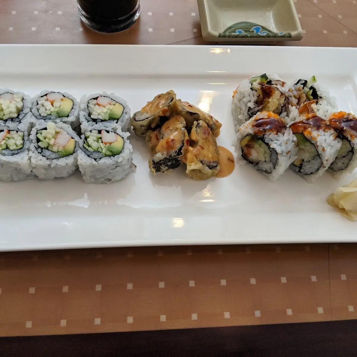 Rainbow Roll & Shrimp Tempura Roll 2 pcs Sushi Bento Box