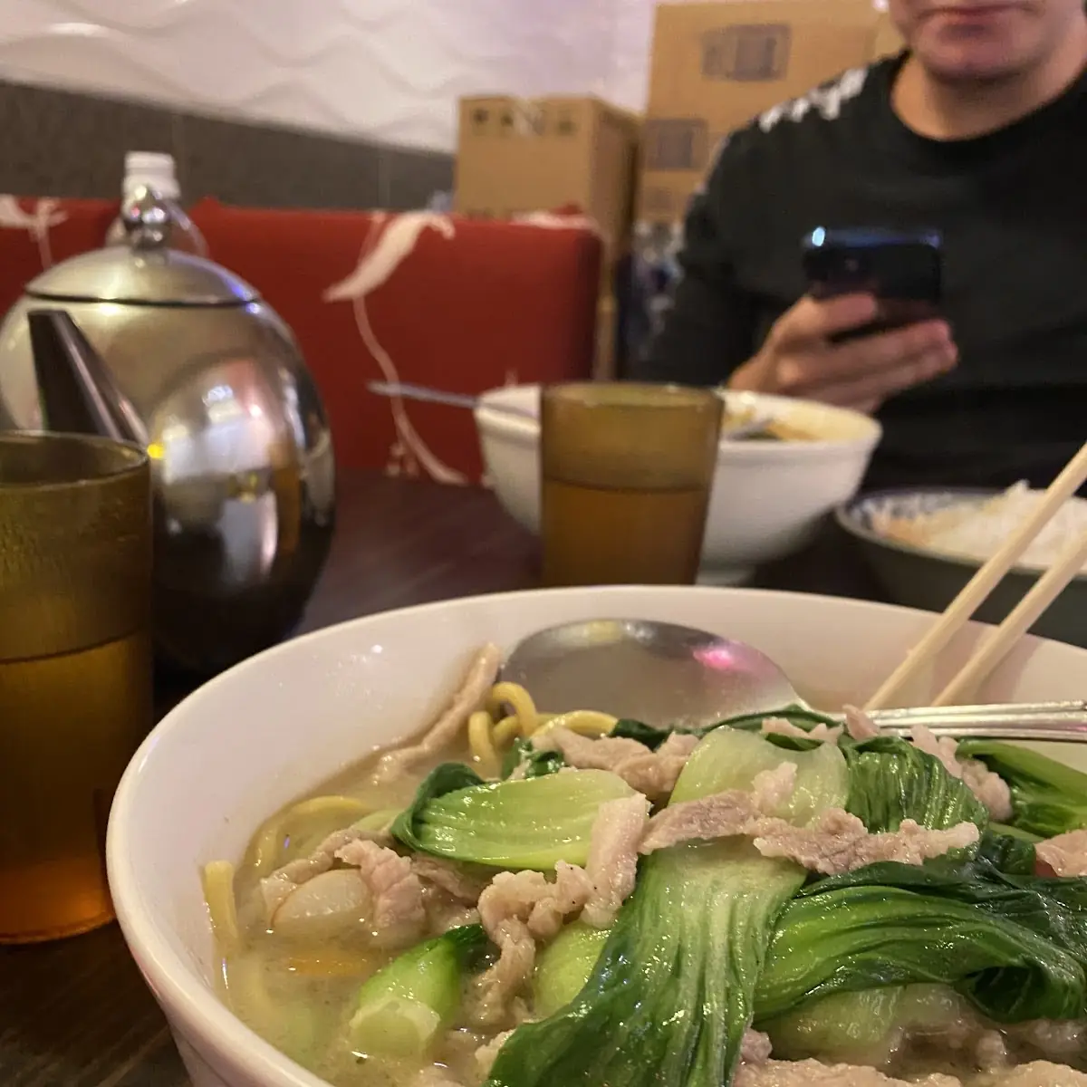 Pork and Vegetable Noodle Soup