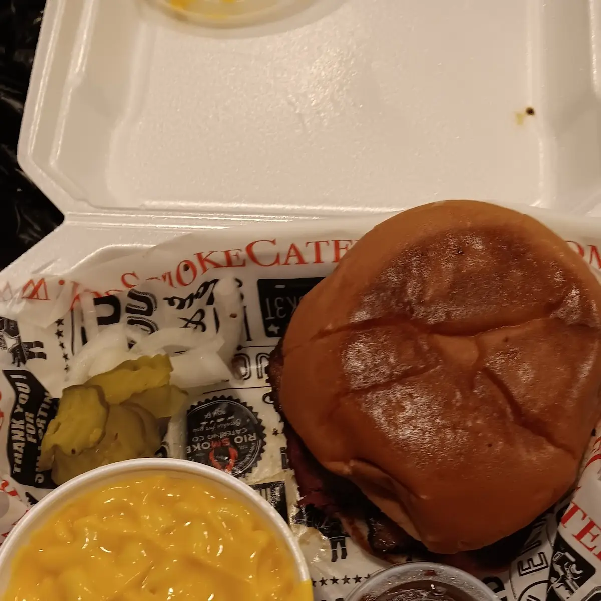 Brisket Sandwich with Mac and Cheese