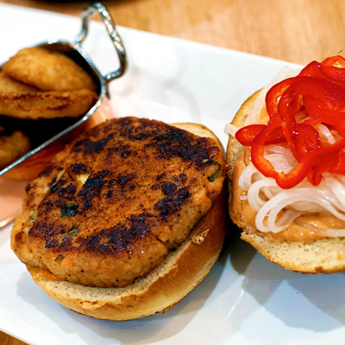 Blackened Salmon Burger