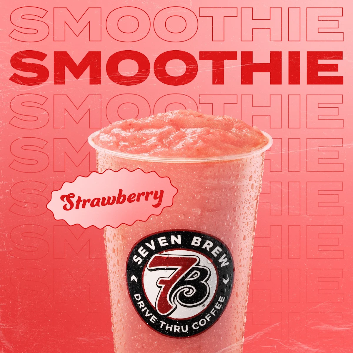 Strawberry Shake with Chocolate Drizzle Cup