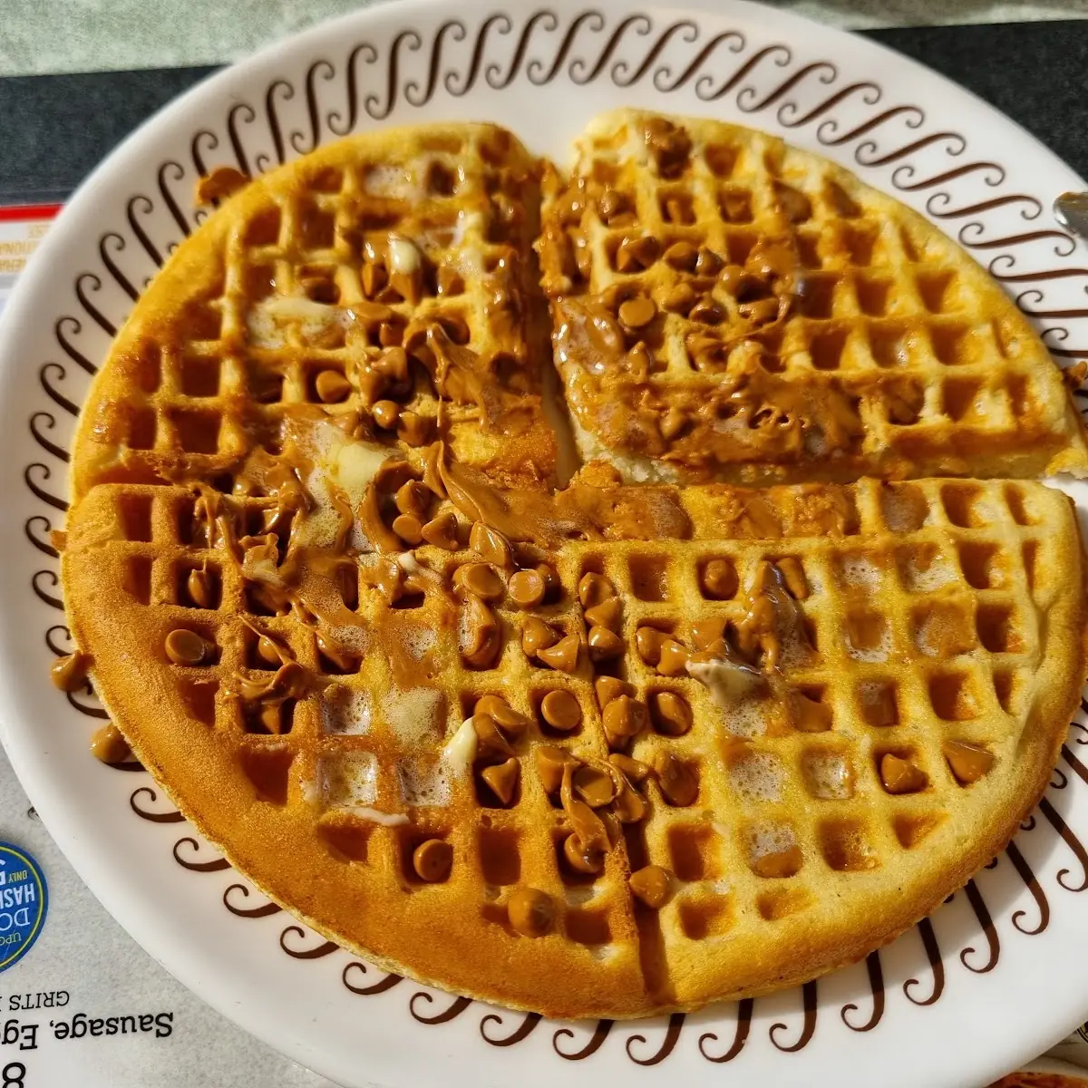 Waffle with Peanut Butter Chips