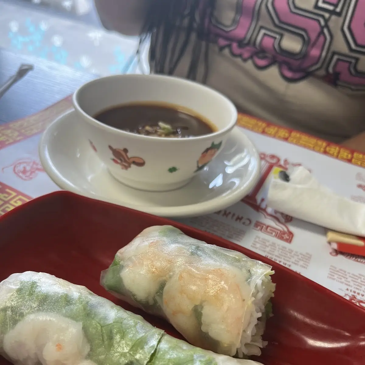 Grilled Chicken Spring Rolls Peanuts