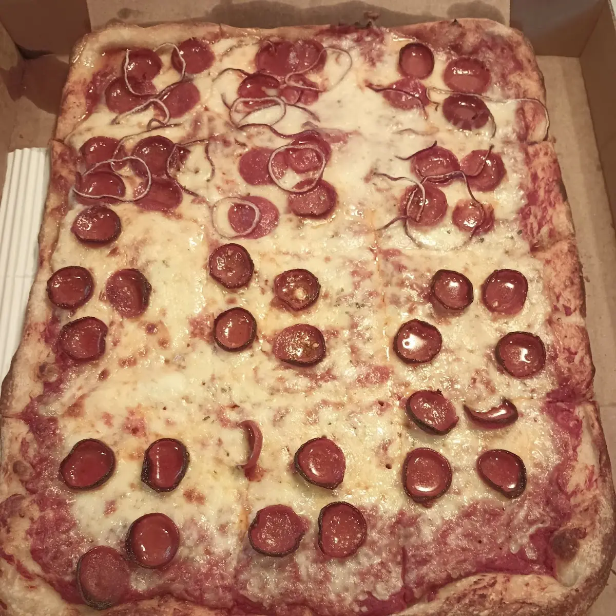 Half Sheet Pizza with Cup Pep and Onion