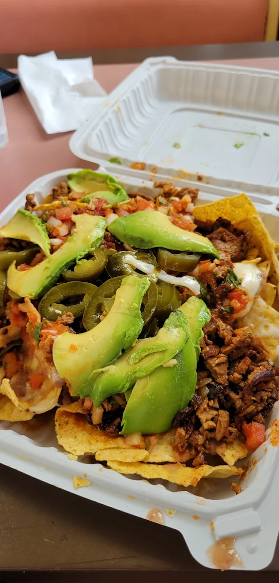 Super Nachos with Beef Burrito