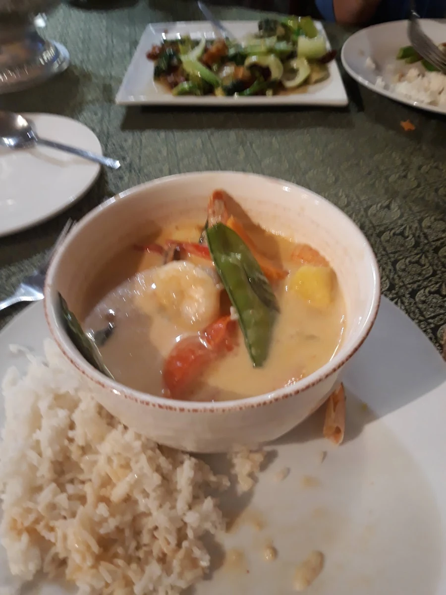 King Prawns and Pineapple Curry, Moruya Thai Restaurant