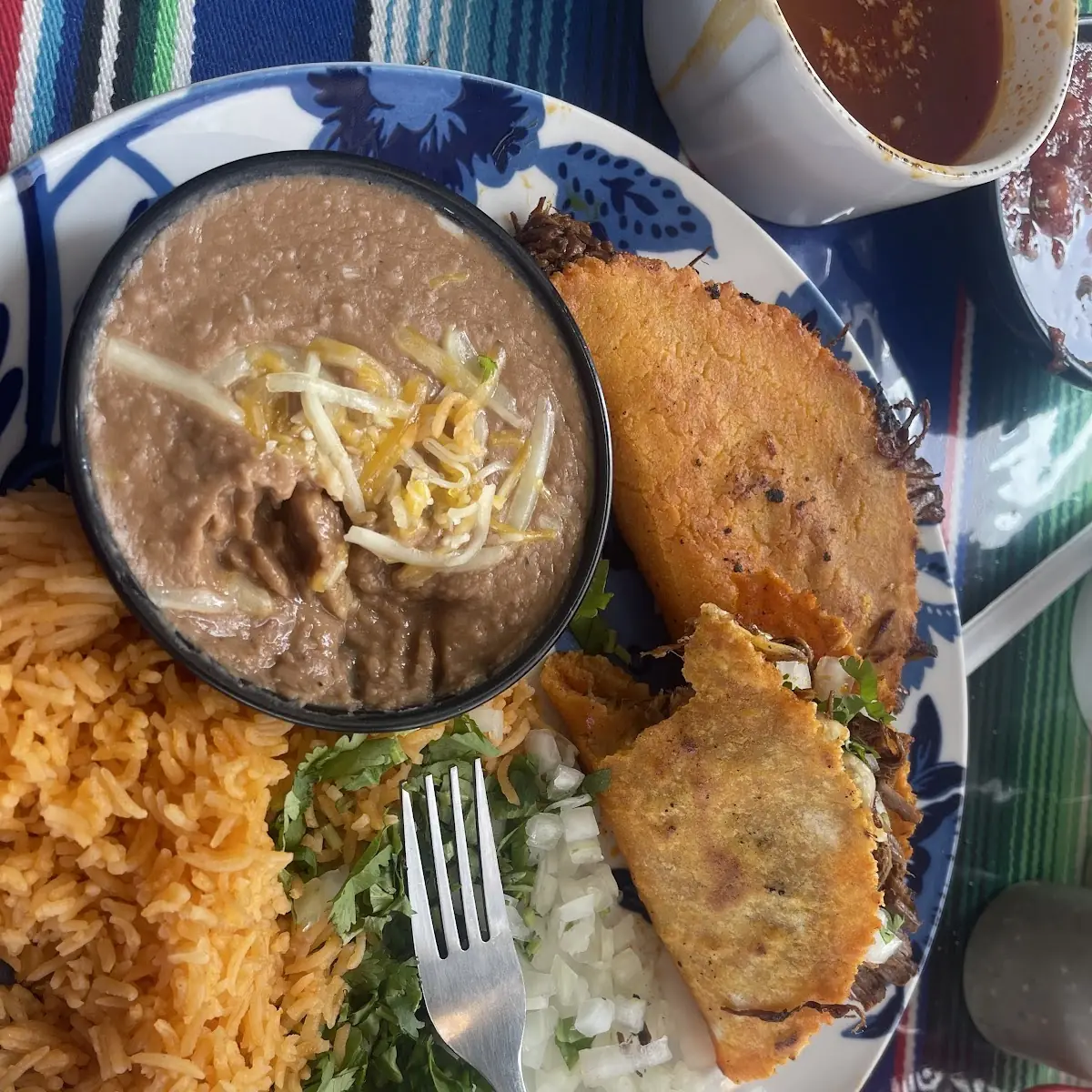 Both Rice and Refried Beans