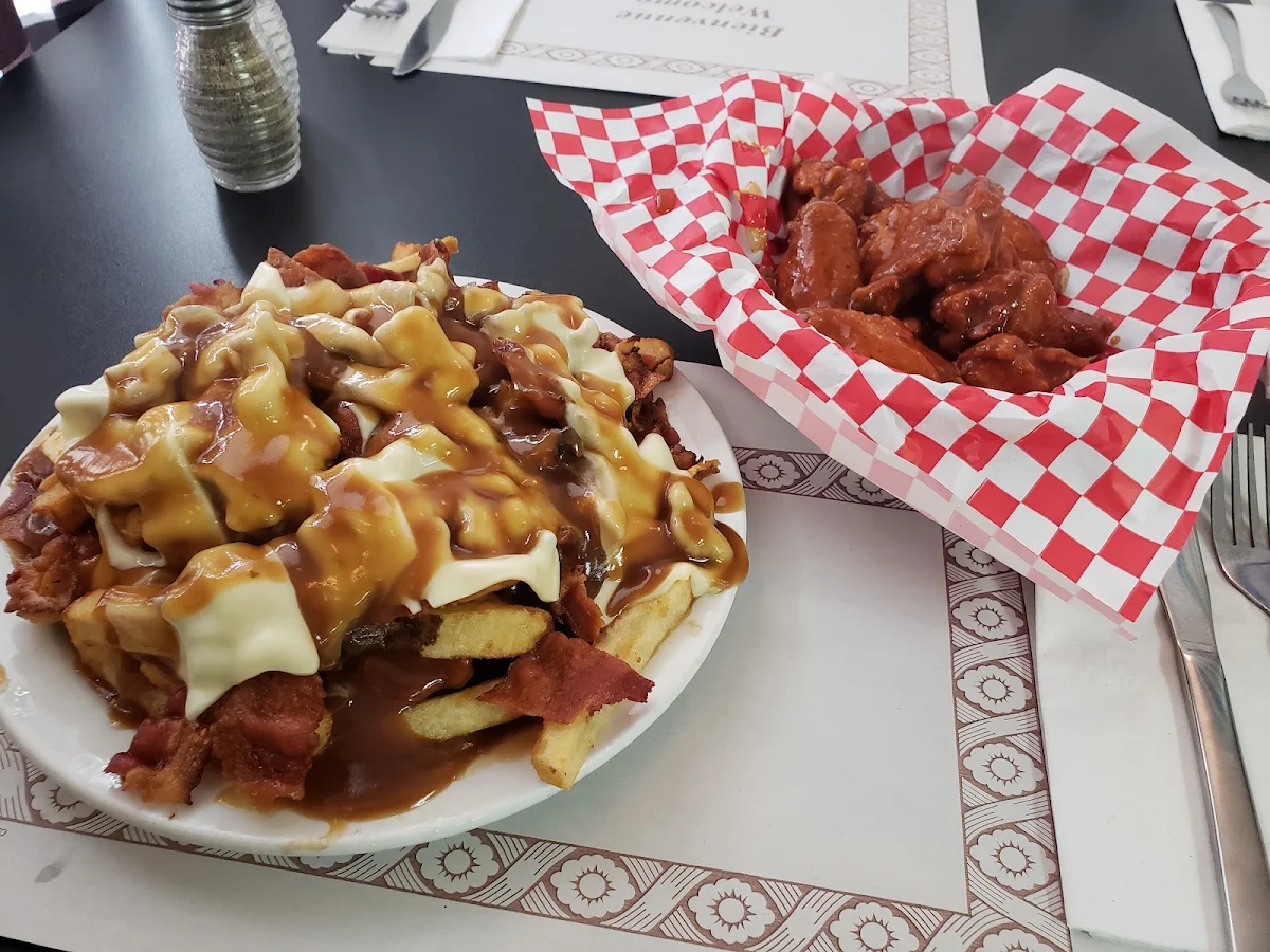 Bacon Poutine and 1lb of Wings, Mickey D's