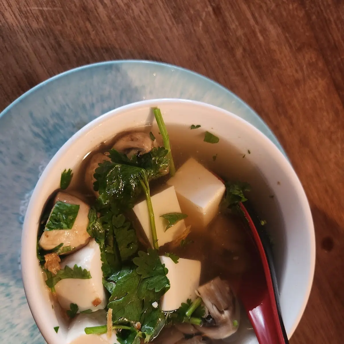 Clear Mushroom Tofu Soup