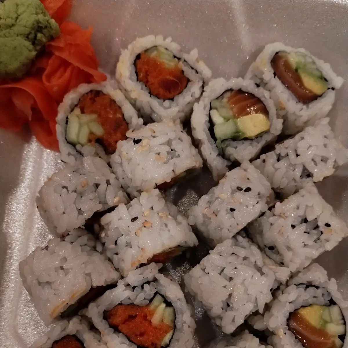 Spicy Tuna Roll and Alaska Roll