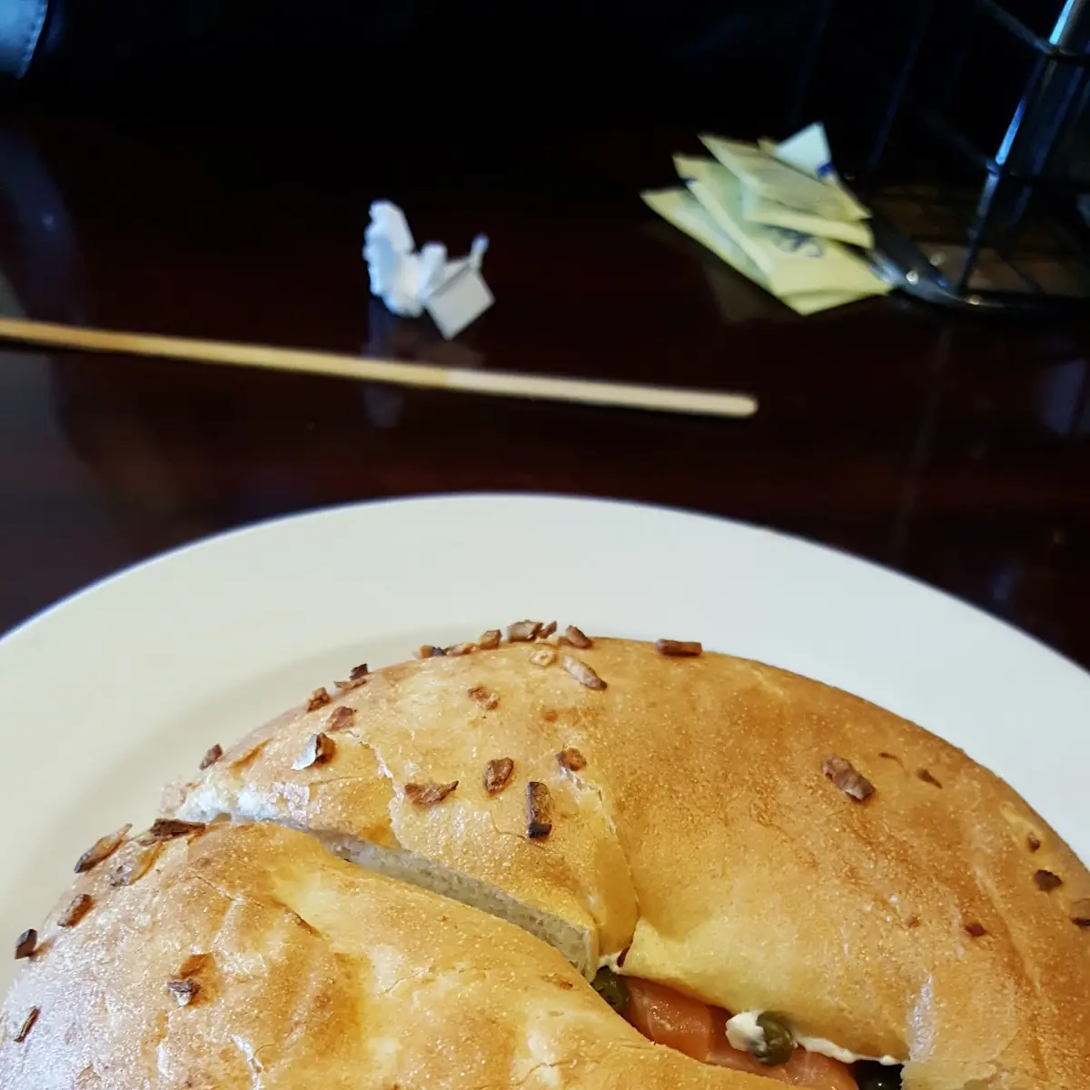 Salmon Cream Cheese Bagel