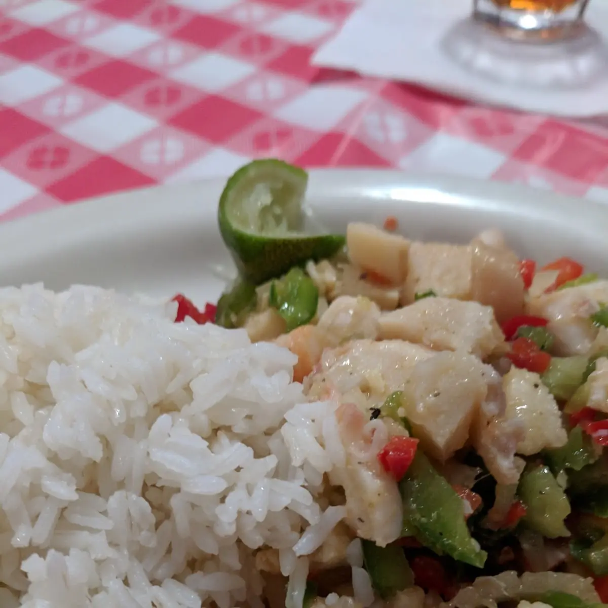 Seafood Salad w White Rice