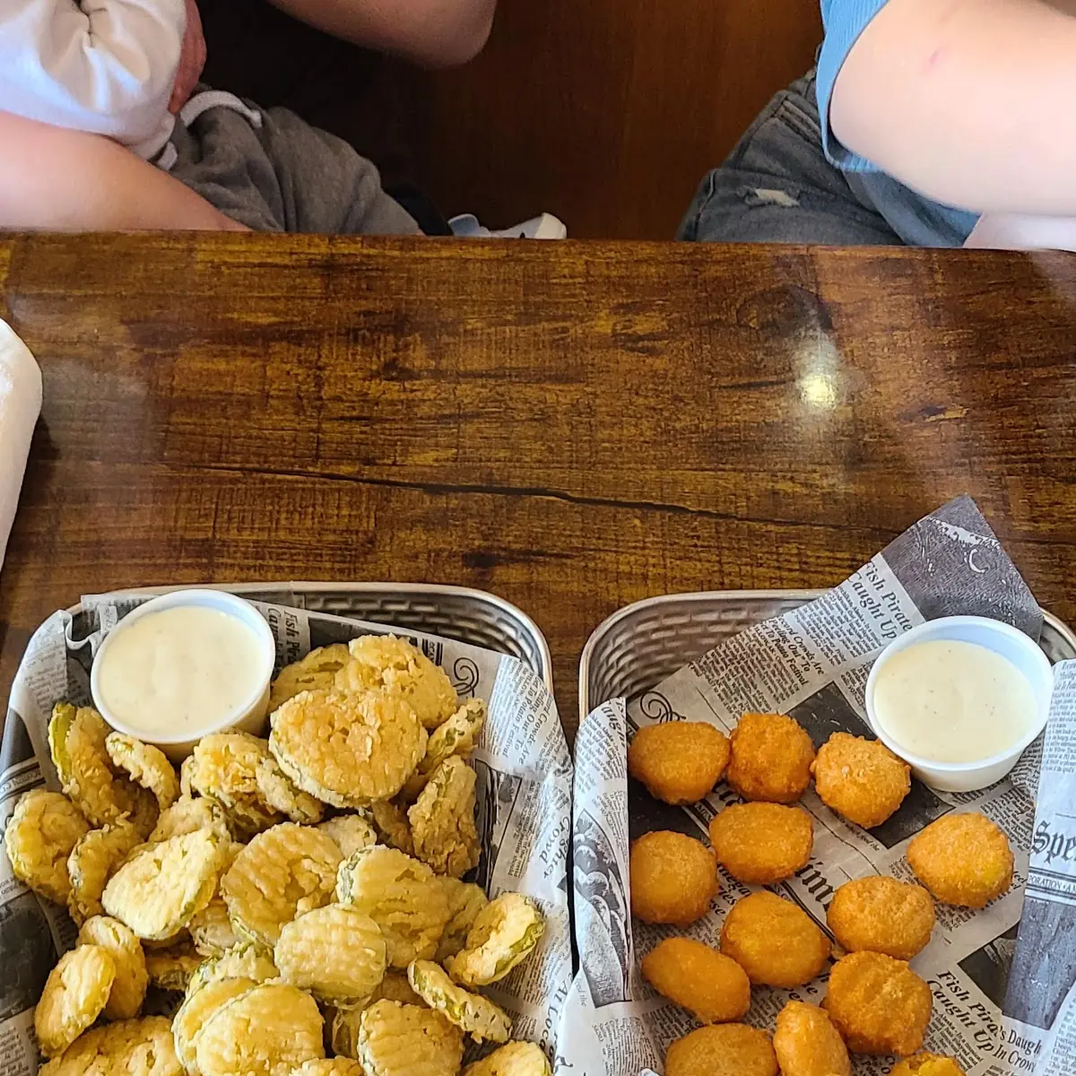 Appetizers Fried Pickles and Corn Nuggets