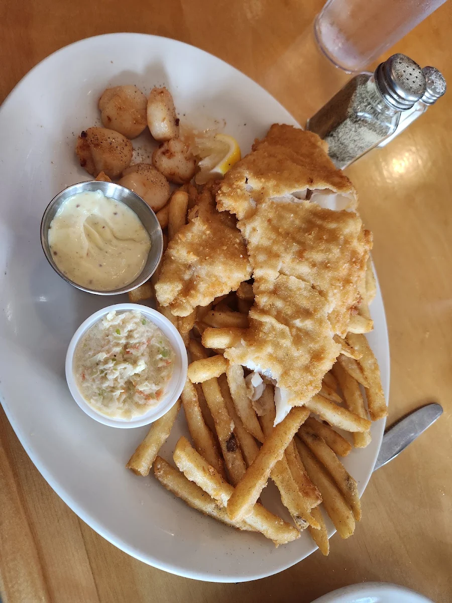 Lightly Battered Fresh Haddock, Dennis Point Café