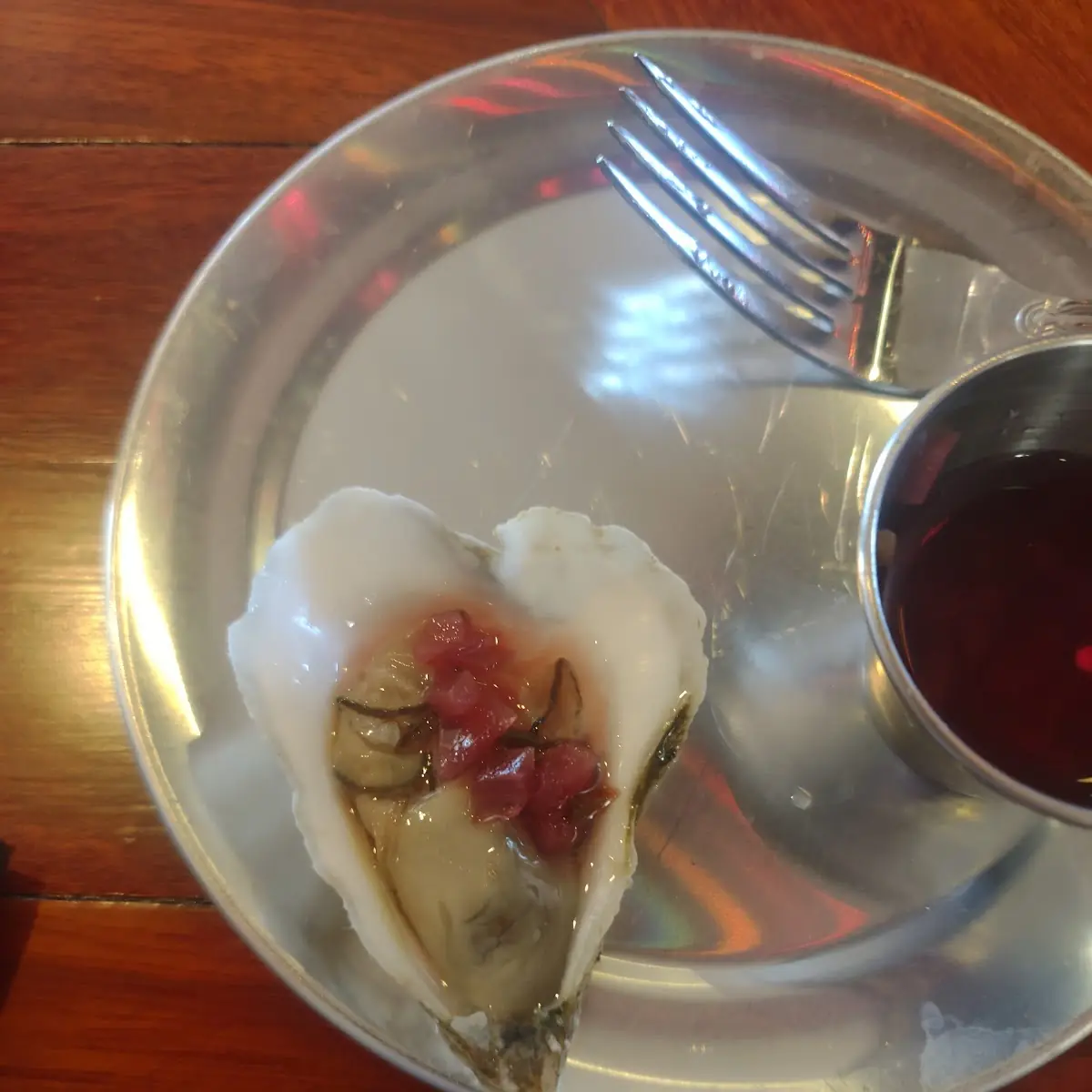 Raw Oysters Heart Shaped